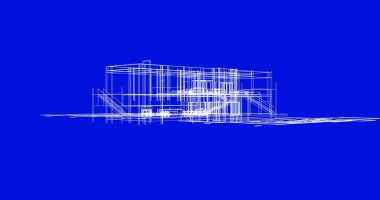 Ev kavramı kroki 3d çizim