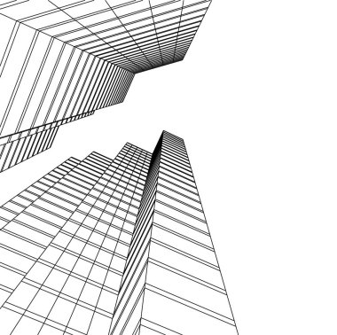 fütüristik şehir gökdelenler arka plan 