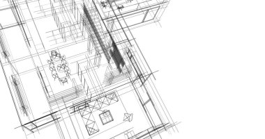 Şehir Mimarlık ve yapı 3D çizimi