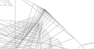 şehir mimarisi ve binalar 3D çizimi 