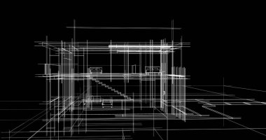 Ev kavramı kroki 3d çizim