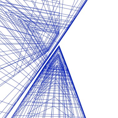 şehir mimarisi ve binalar 3D çizimi 
