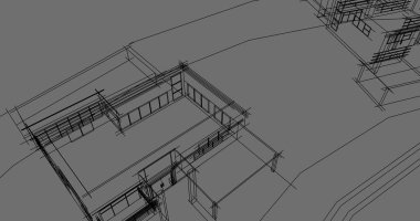 İnşaat 3d çizim Bina mimari