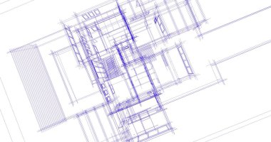 Ev kavramı kroki 3d çizim