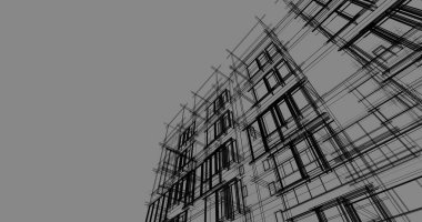 İnşaat 3d çizim Bina mimari