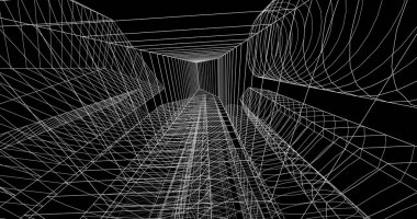 şehir mimarisi ve binalar 3D çizimi 