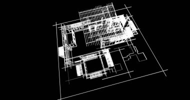 Ev kavramı kroki 3d çizim