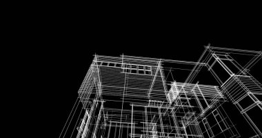 Ev kavramı kroki 3d çizim