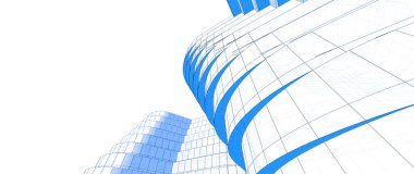 mimari çizimleri 3B illüstrasyon - illüstrasyon