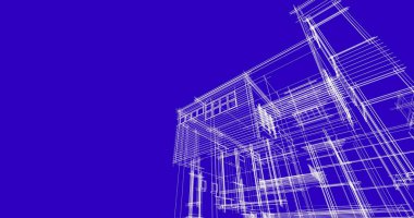 Ev kavramı kroki 3d çizim