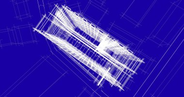 mimari çizimleri 3B illüstrasyon - illüstrasyon