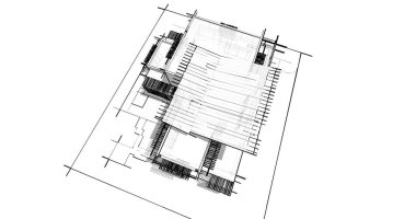 Ev kavramı kroki 3d çizim