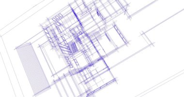 Ev kavramı kroki 3d çizim