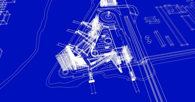 Binanın mimari 3d çizim çizim ev