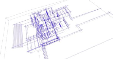 Ev kavramı kroki 3d çizim