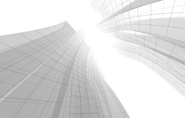 mimari çizimleri 3B illüstrasyon - illüstrasyon