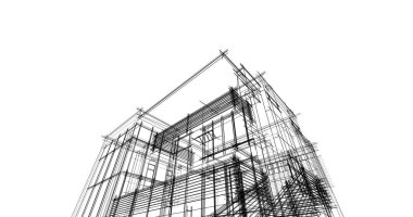 Ev kavramı kroki 3d çizim