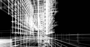 Şehir Mimarlık ve yapı 3D çizimi