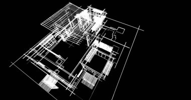 Ev kavramı kroki 3d çizim