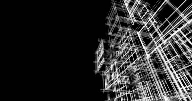 şehir mimarisi ve binalar 3D çizimi 