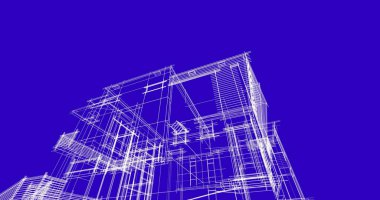 Ev kavramı kroki 3d çizim