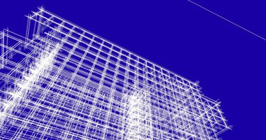 şehir mimarisi ve binalar 3D çizimi 