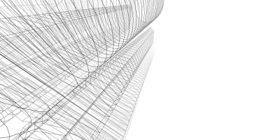 şehir mimarisi ve binalar 3D çizimi 