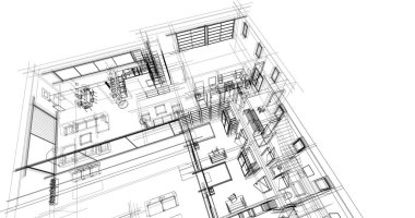 Ev kavramı kroki 3d çizim