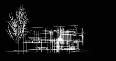 Şehir Mimarlık ve yapı 3D çizimi