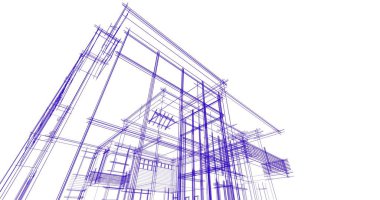 Ev kavramı kroki 3d çizim