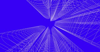 şehir mimarisi ve binalar 3D çizimi 