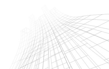 mimari çizimleri 3B illüstrasyon - illüstrasyon