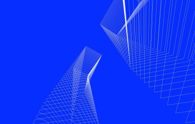 mimari çizimleri 3B illüstrasyon - illüstrasyon