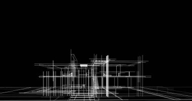 Ev kavramı kroki 3d çizim