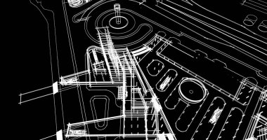 Binanın mimari 3d çizim çizim ev