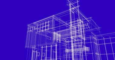 Ev kavramı kroki 3d çizim