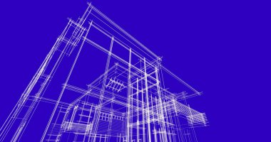 Ev kavramı kroki 3d çizim