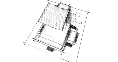 Ev kavramı kroki 3d çizim