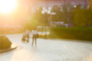 Sonbahar park, bulanık görünüm 