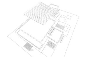 Ev kavramı kroki 3d çizim