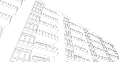 Ev kavramı kroki 3d çizim