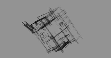 Ev kavramı kroki 3d çizim