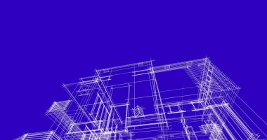 Ev kavramı kroki 3d çizim