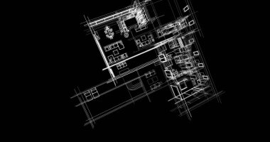 Ev kavramı kroki 3d çizim