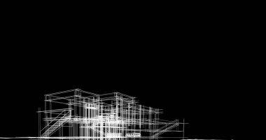 Ev kavramı kroki 3d çizim