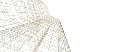 mimari çizimleri 3B illüstrasyon - illüstrasyon