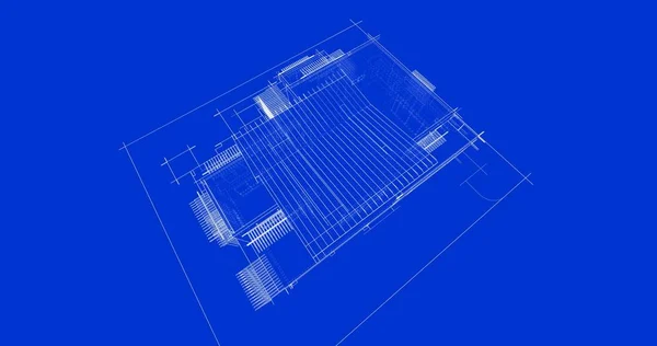 房子概念剪影3D — 图库照片