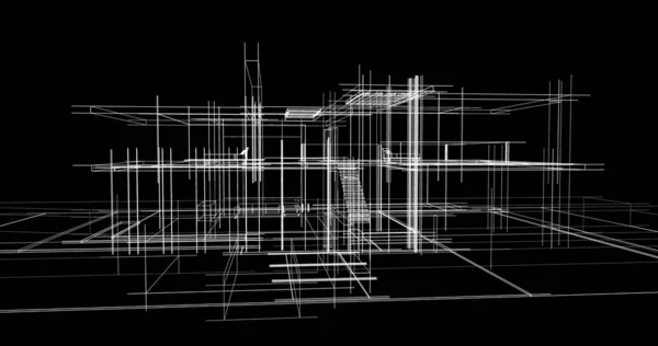 Эскиз Концепции Дома Иллюстрация — стоковое фото