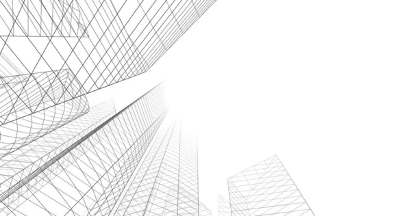 Ilustración Arquitectura Ciudad Los Edificios — Foto de Stock