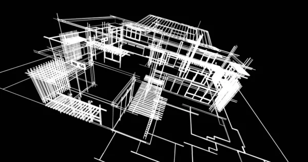 Dům Koncepce Skic Ilustrace — Stock fotografie